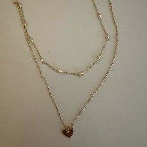 Kendra Scott Elegant Gold Heart layered  Necklace